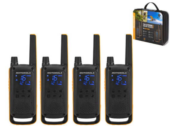 Motorola T82 Extreme Walkie Talkie Quad Pack