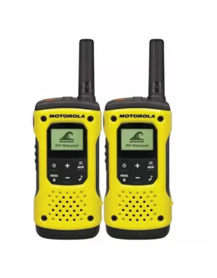 Yellow Motorola Talkabout T92 2 Radios