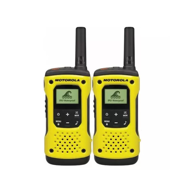 Yellow Motorola Talkabout T92 2 Radios