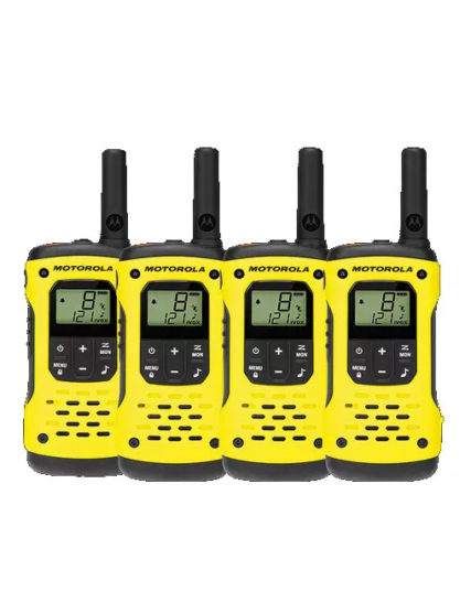 Yellow Motorola Talkabout T92 4 Radios