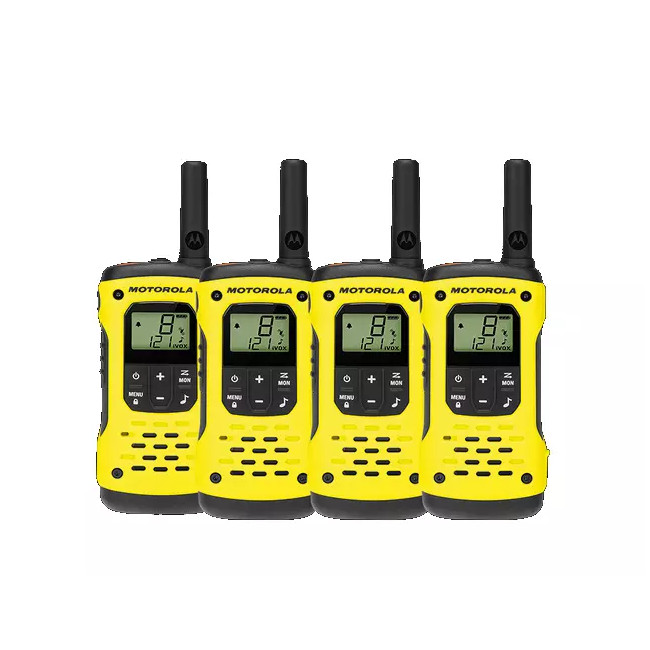 Yellow Motorola Talkabout T92 4 Radios