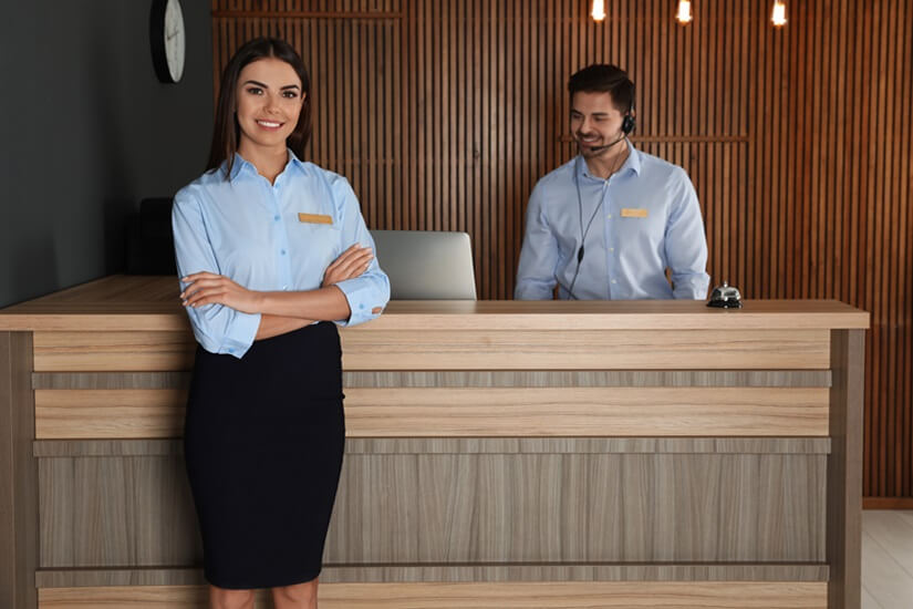 Hotel reception staff