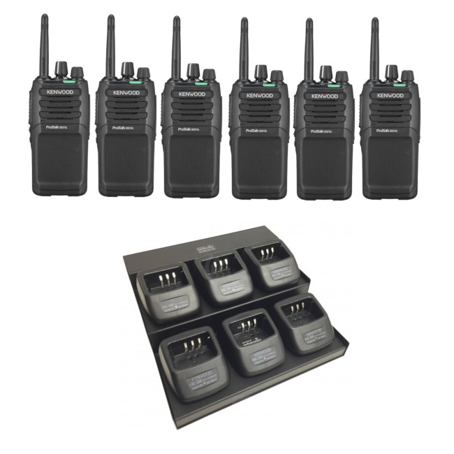 Kenwood TK-3701DE Kenwood 446 Portable 6 Pack
