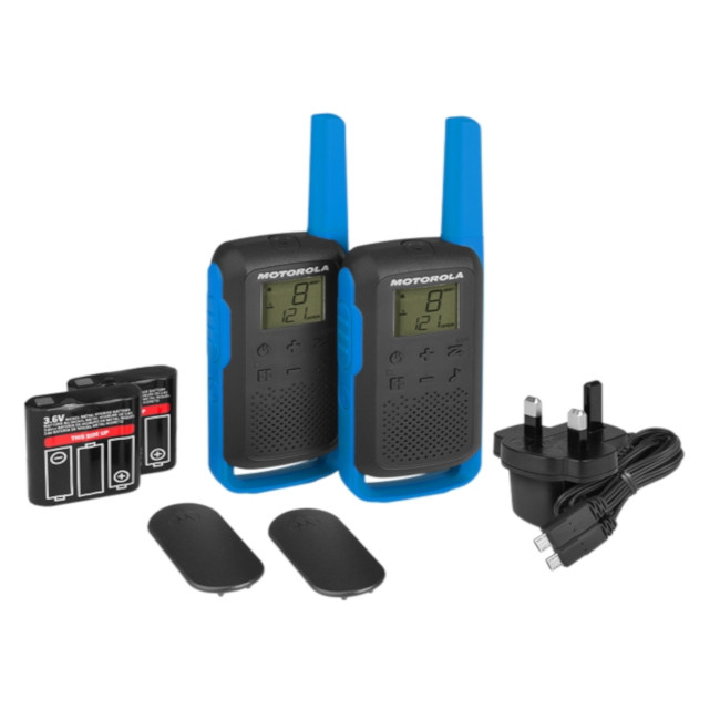 Motorola Talkabout T62 Walkie Talkie Blue Twin Pack