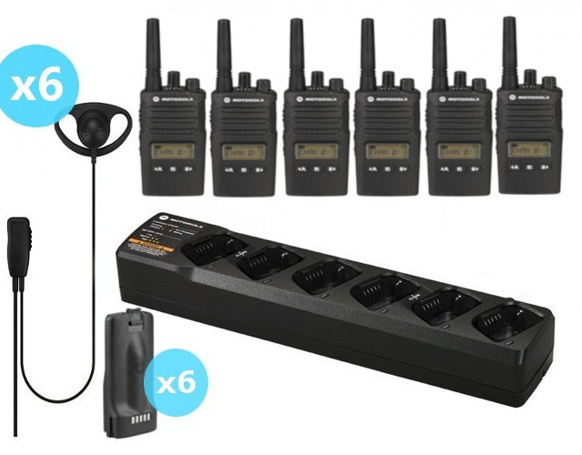 Motorola XT460 Walkie Talkie Construction Six Pack